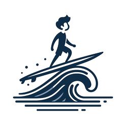 illustration of a surfer on a wave