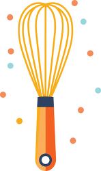 illustration of a whisk with an orange handle