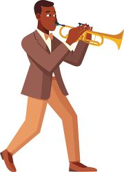 man in a suit playing a trumpet clipart