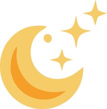 moon with stars weather icon