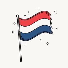 national flag of netherlands on a flag pole