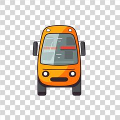 Orange Bus Graphic for Transport Themes