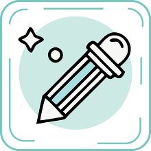 pencil blue line icon