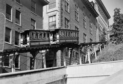 Angels Flight is a landmark funicular railway historical photo