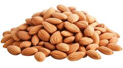 close up of smooth textured almonds grouped together