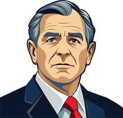 portrait of the President of USA george bush