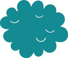 puffy clouds weather icon