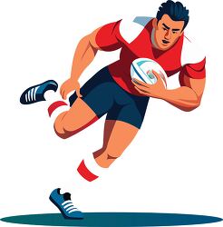 rugby player in uniform holding a ball