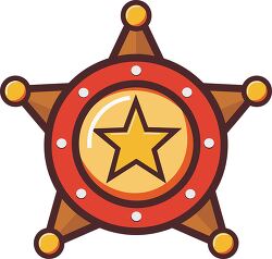 sheriff badge with a star