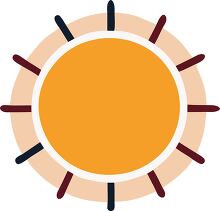 sun hand drawn weather icon