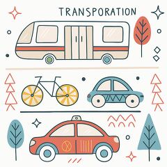 transportation modes illustration