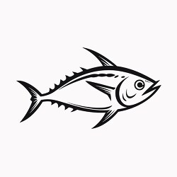 tuna black outline printable clip art