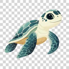 Turtle Retro Design Showcasing a Charming Sea Creature