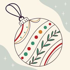 vector minimal christmas ball decorative for christmas