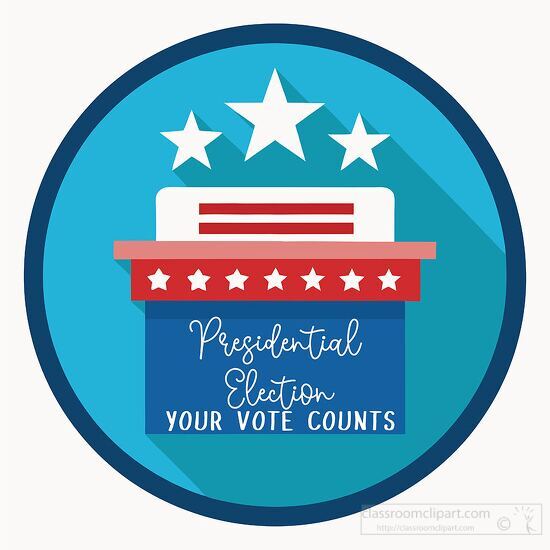 2024 presidential election with text your vote counts