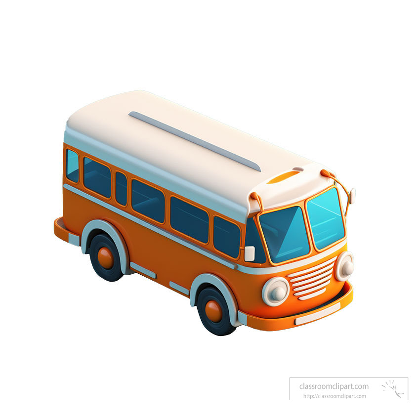 3d icon of bus