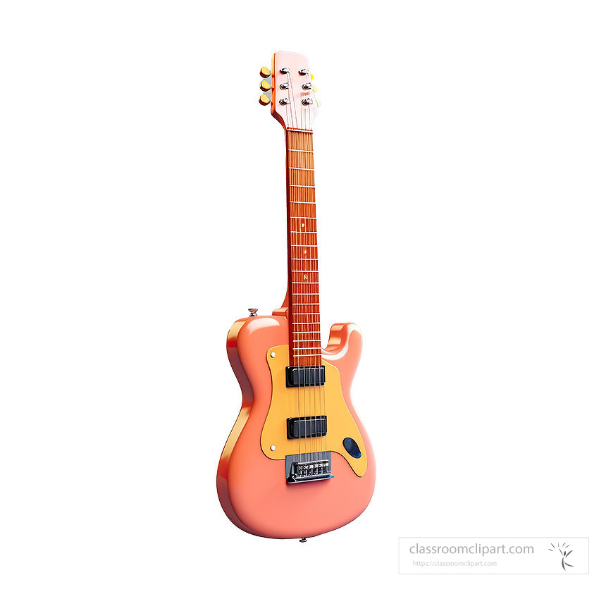 3d simple cute a guitar