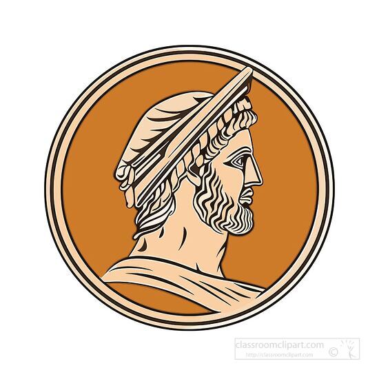 ancient greece coin classical Greek man