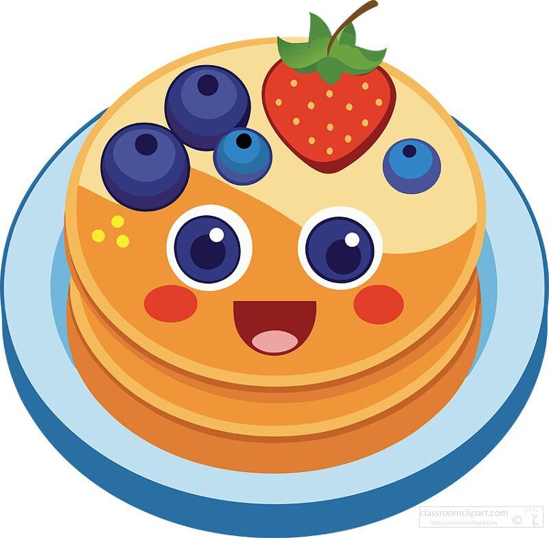 appy pancake with fruit face