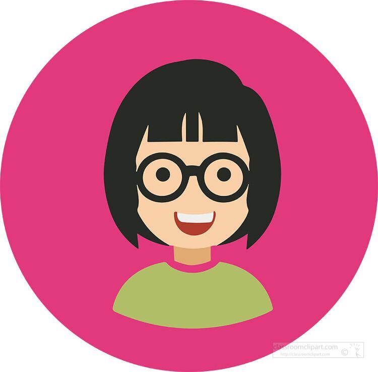 avatar of a girl with round glasses