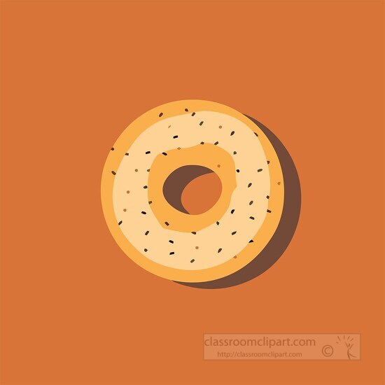 bagel on an orange background