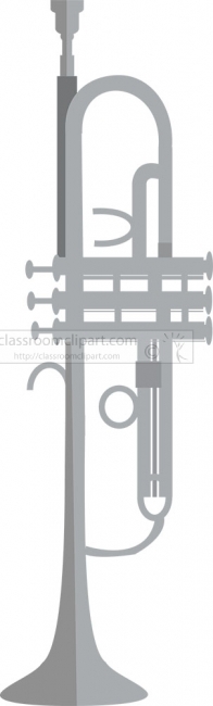 bass instrument trumpet gray color clipart