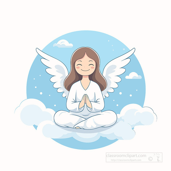 beautiful smiling angel praying