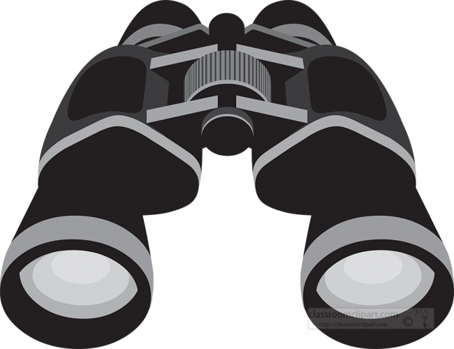 binoculars field glasses gray color clipart