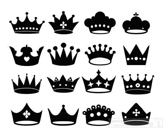 black crown symbol collection