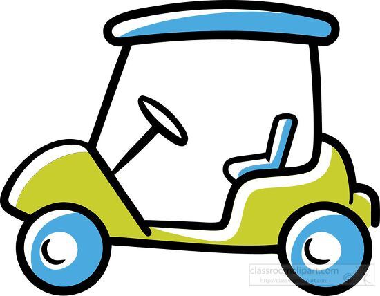 blue golf cart icon