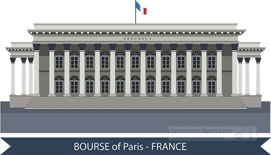 bourse of paris paris france clipart