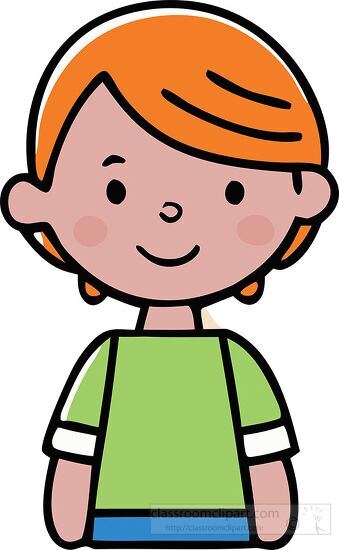 boy with red hair and a green shirt