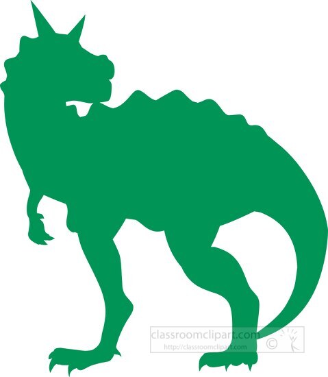 carnotaurus green silhouette clipart