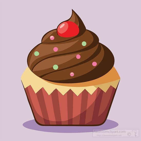 chocolate cupcake with pink and chocolate frosting