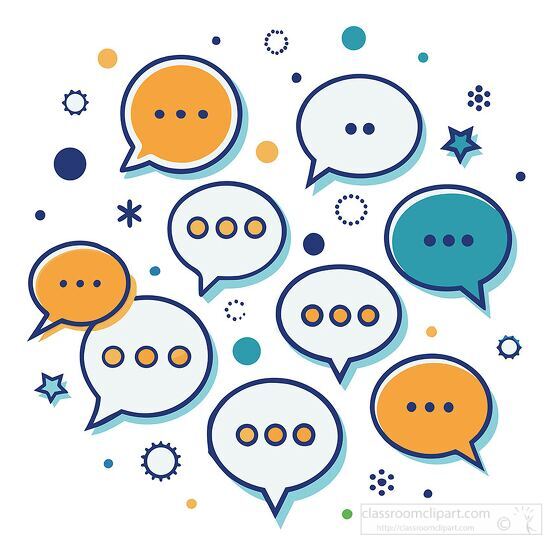 colorful assortment of speech bubbles