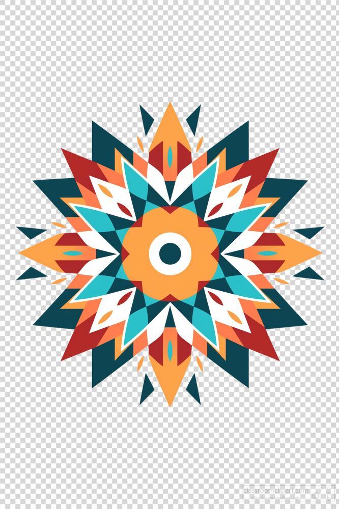 Colorful Tribal Mandala Logo Design for Graphic Use