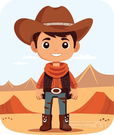 cowboy standing in the desert