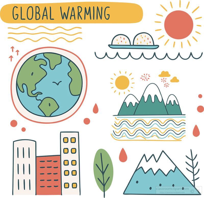 Creative Illustration Showcasing Climate Change Effects