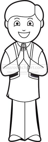 cultural costume india black outline clipart