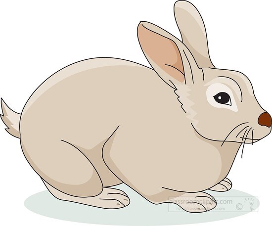 cute brown rabbit clipart