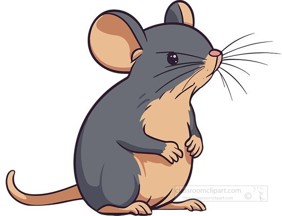 cute mouse side view clip art