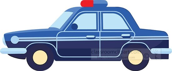 cute police car cartoon style clipart