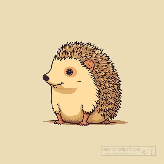 cute small spiky hedgehog clip art