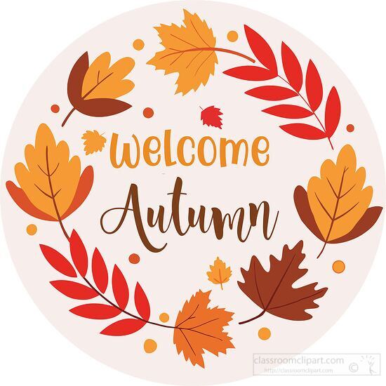 decorative welcome autumn wreath