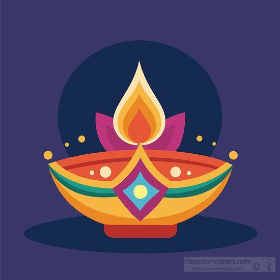 detailed diya flame representing Diwali light and warmth