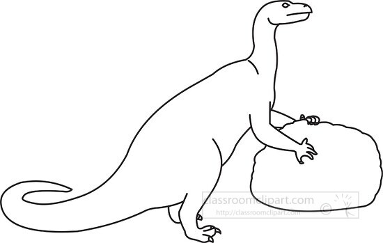 dinosaur black outline clipart 35