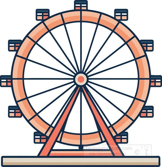 ferris wheel icon style clip art