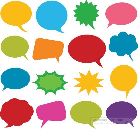 flat design speech bubbles on a white background