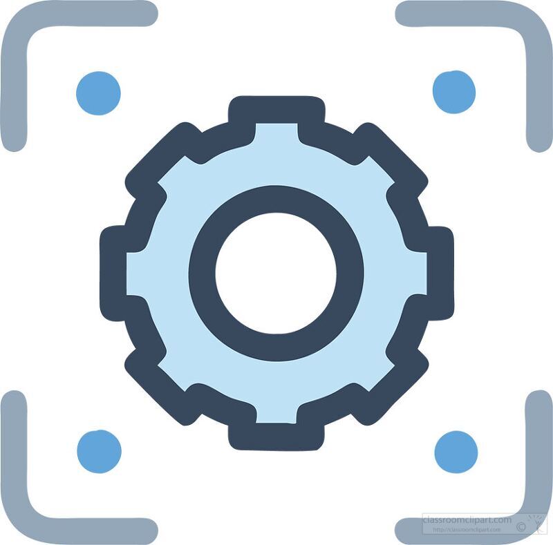 gear icon within a focusing frame for configuration