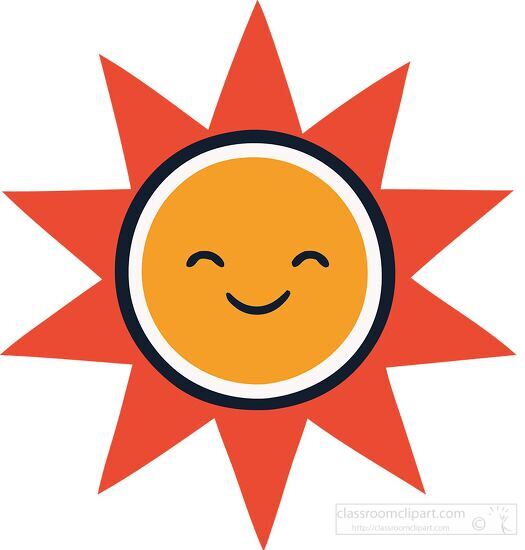 happy sun weather icon